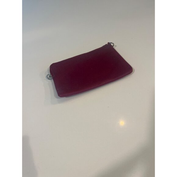 Coach Leather Zip Card Holder In Berry & Pink - Picture 6 of 7